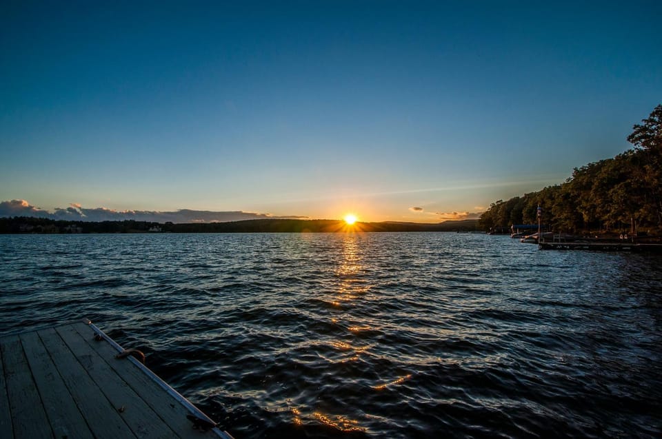 Natural landscape, Lake view, Sunset