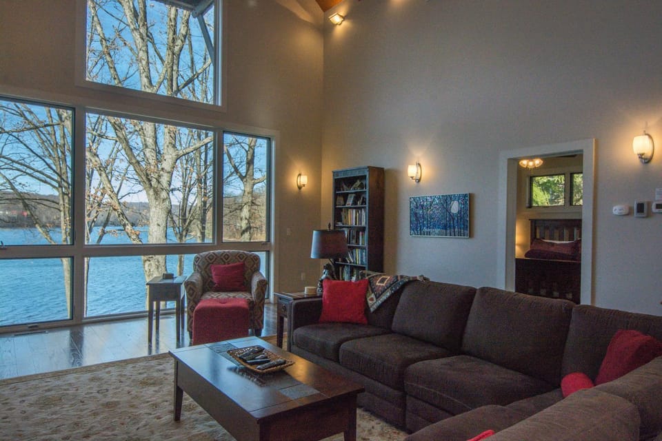 Living room, Seating area, Lake view, furniture