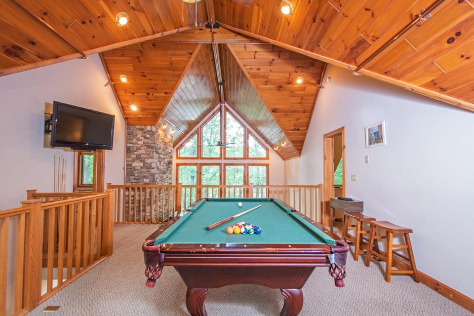 Billiard, Game Room, TV and multimedia, Seating area, Garden view, furniture