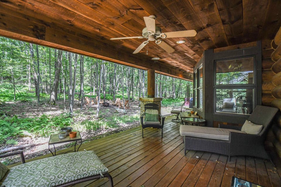 Patio, Natural landscape, Seating area, Garden view
