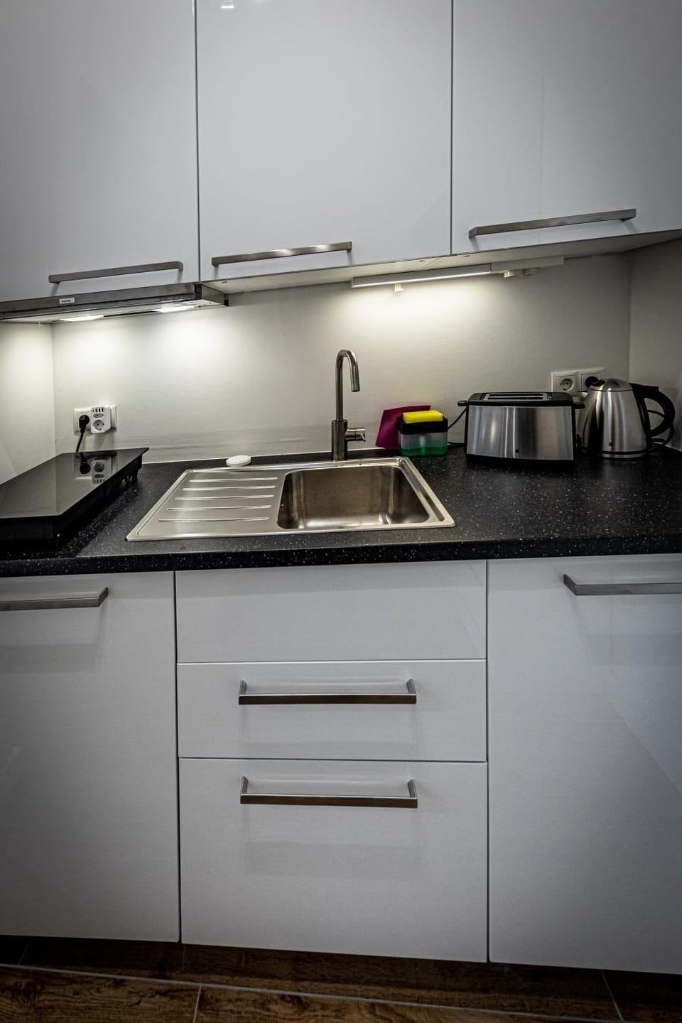 Kitchen or kitchenette, stove, kitchen