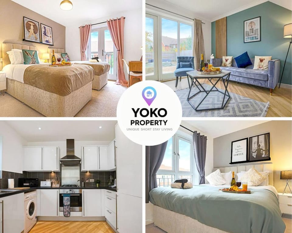 Middleton House • Sleeps 6 • Free Parking • Garden • Work Desk • Fast WiFi • Yoko Property House in Aylesbury Vale