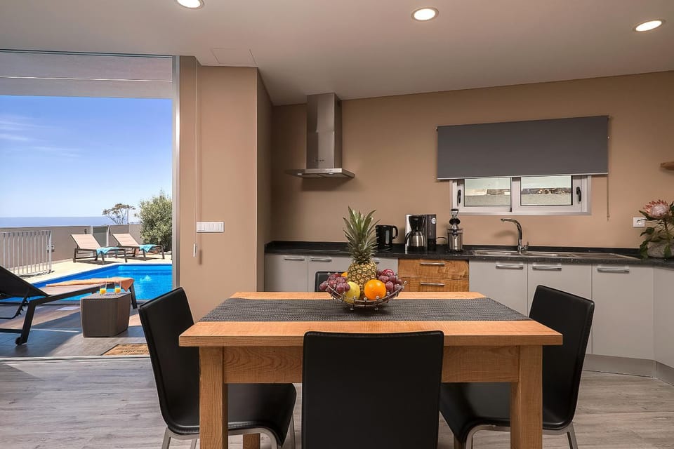 Pool view, dishwasher, kitchen