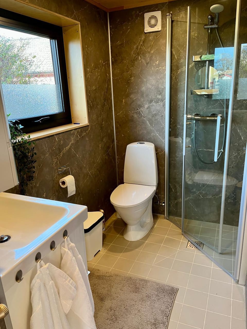 Shower, Toilet, Bathroom, towels