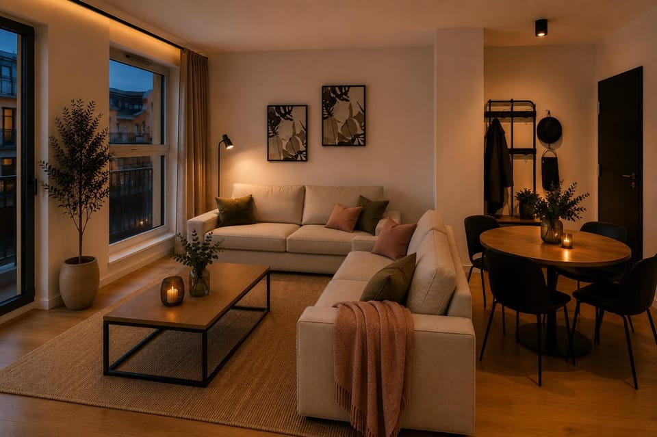 Living room, Seating area, Dining area