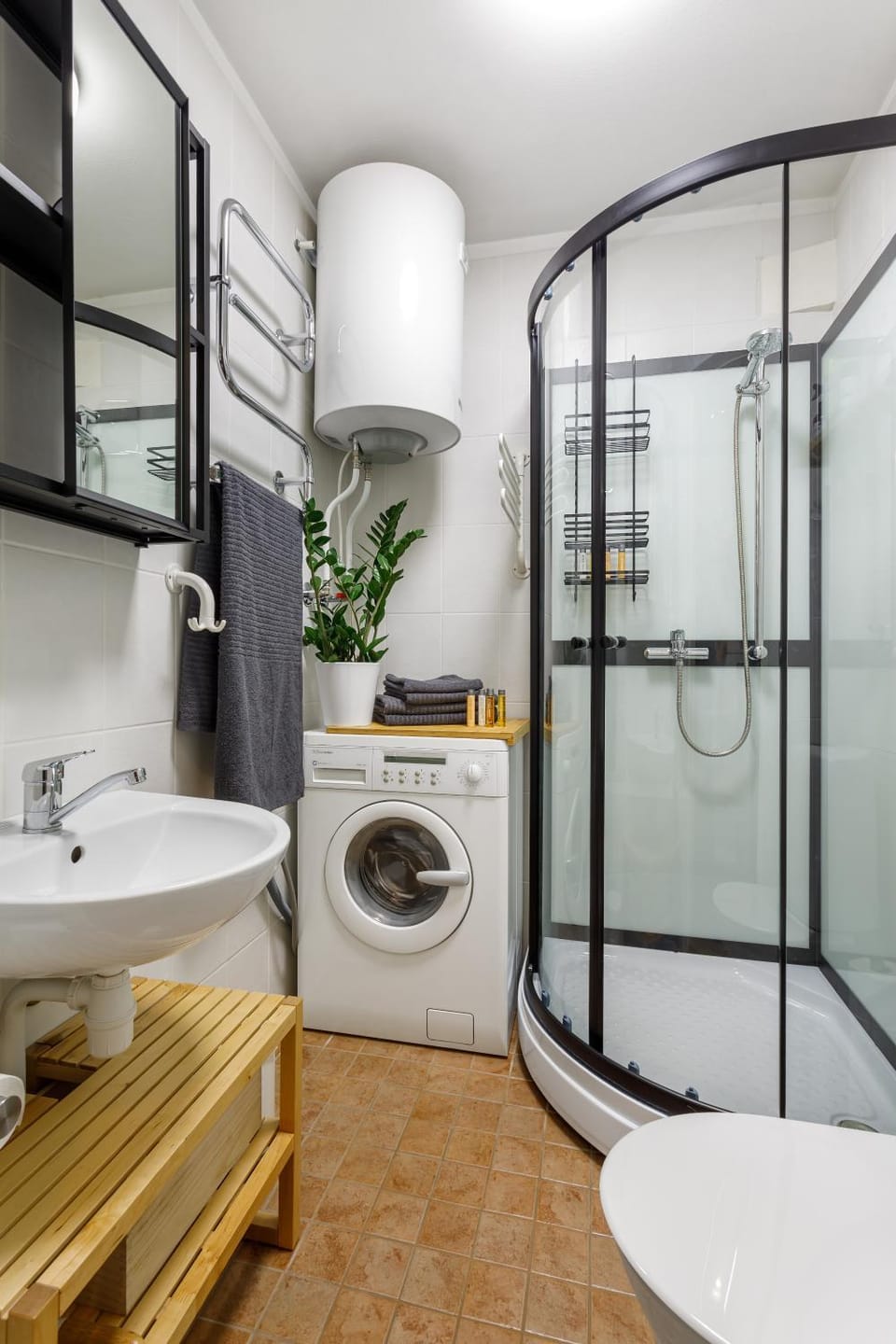 Shower, Toilet, Bathroom, washing machine