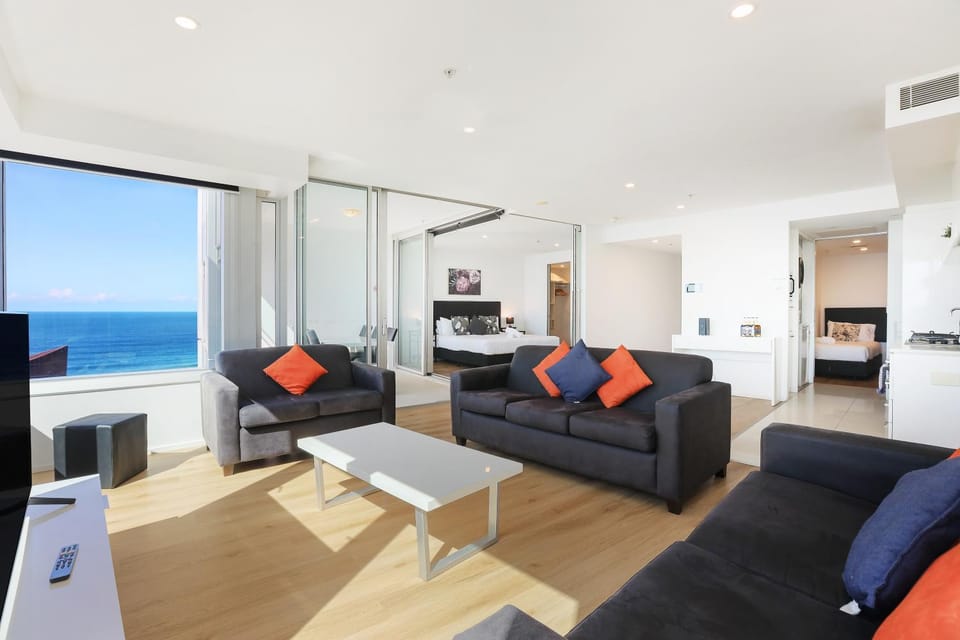 Living room, Seating area, Sea view