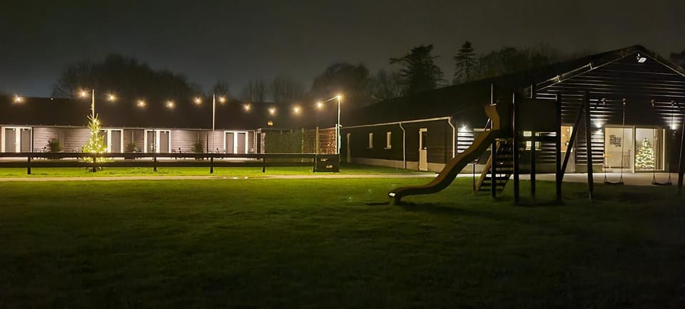Property building, Night, Natural landscape, Garden, Garden view