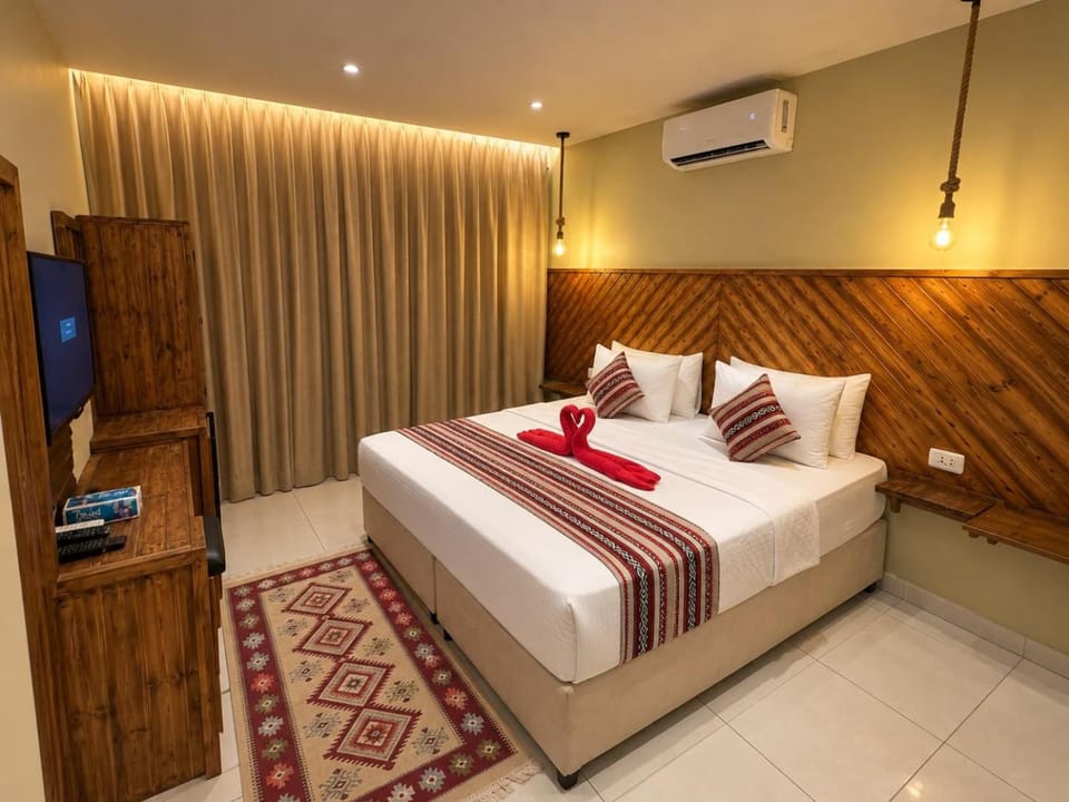 Bed, TV and multimedia, Photo of the whole room, Bedroom, towels, air conditioner
