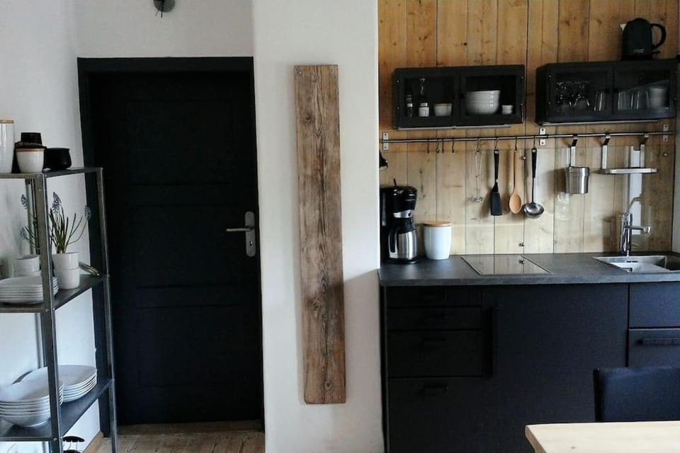 Coffee/tea facilities, Kitchen or kitchenette, stove