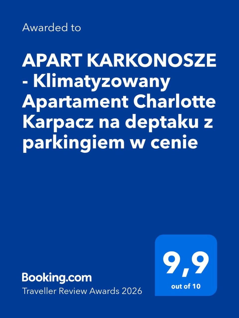 APART KARKONOSZE - Klimatyzowany Apartament Charlotte Karpacz na deptaku z parkingiem w cenie Apartment in Lower Silesian Voivodeship