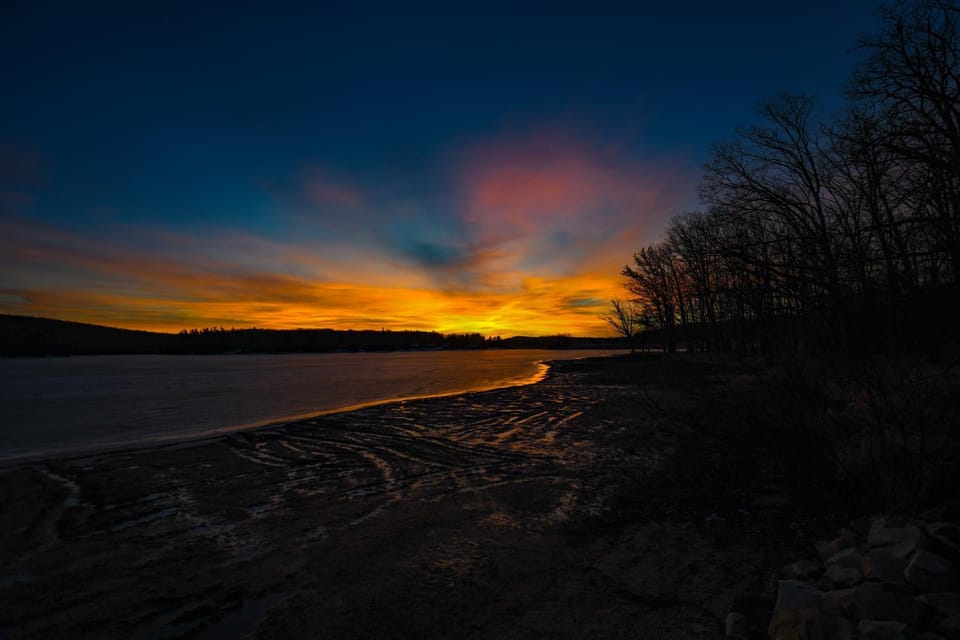 Natural landscape, Lake view, Sunset