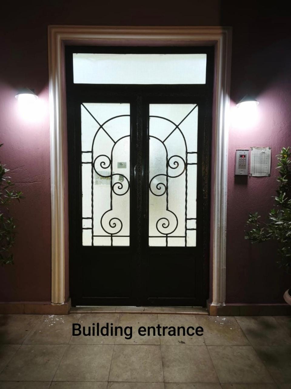 Facade/entrance, Text overlay