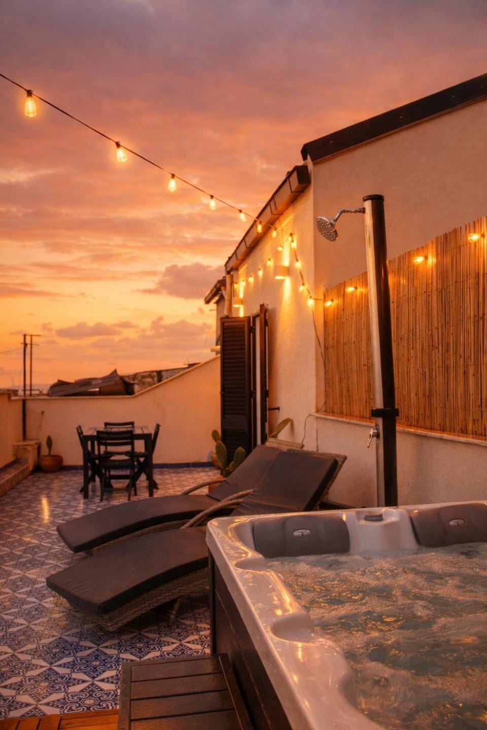 Hot Tub, View (from property/room), Pool view, Sunset