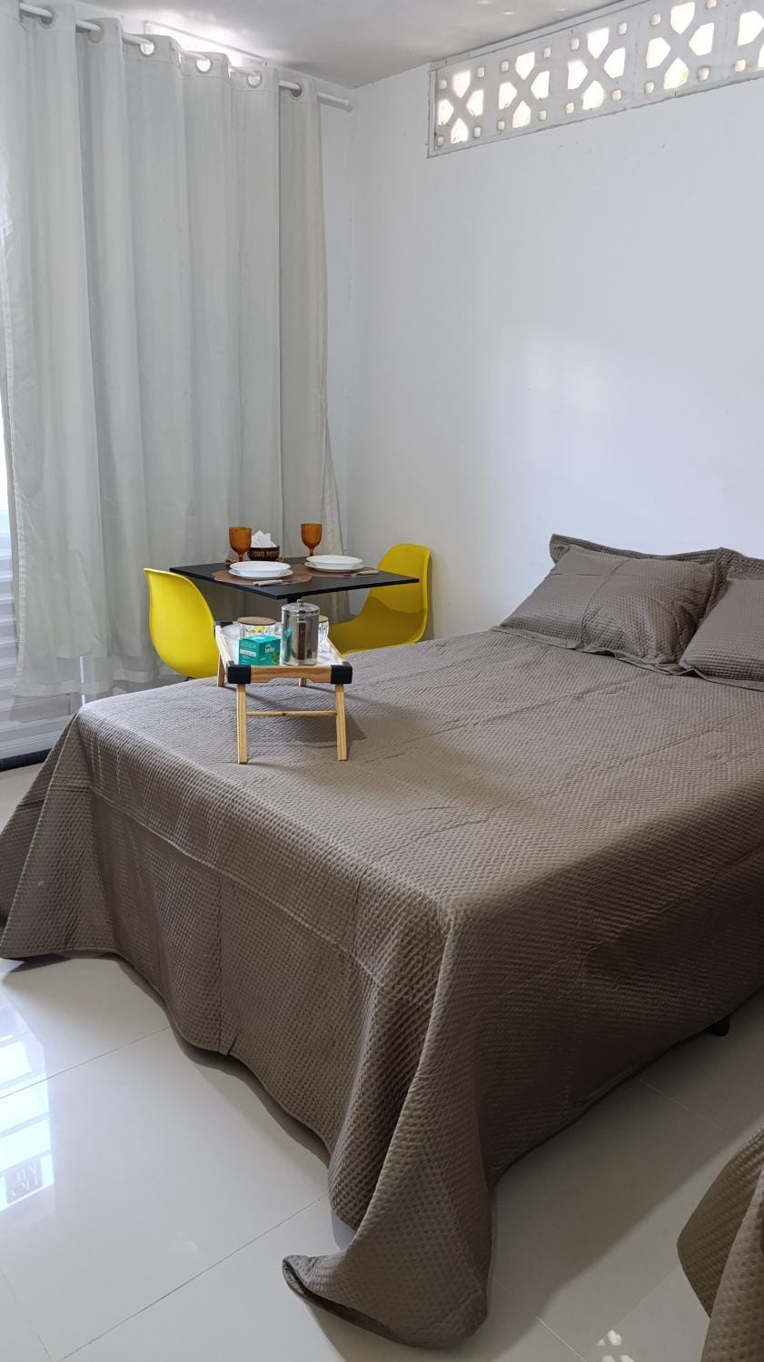 Bed, Seating area, Bedroom