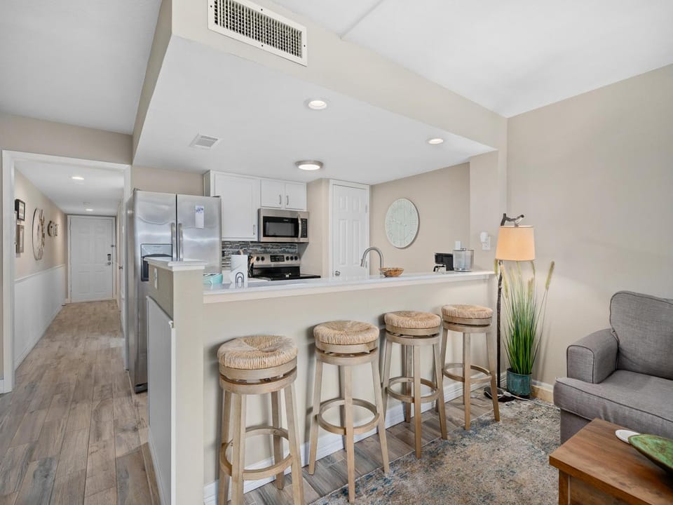 Kitchen or kitchenette, Living room, Seating area, furniture, kitchen, air conditioner
