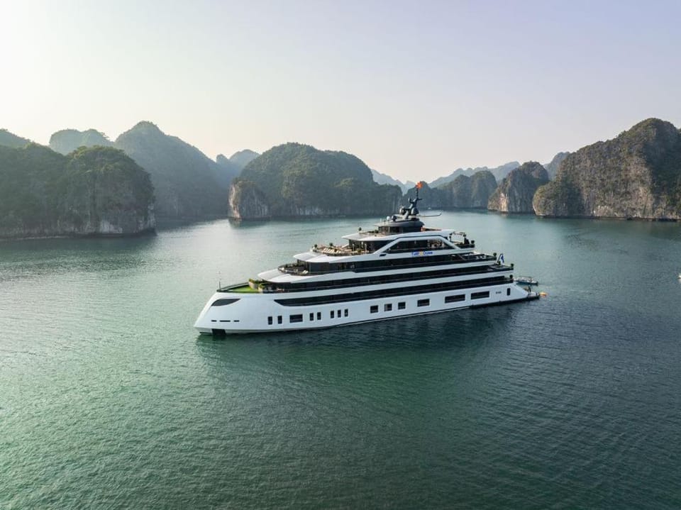 M'Gloria Cruise by HAG Docked boat in Vietnam