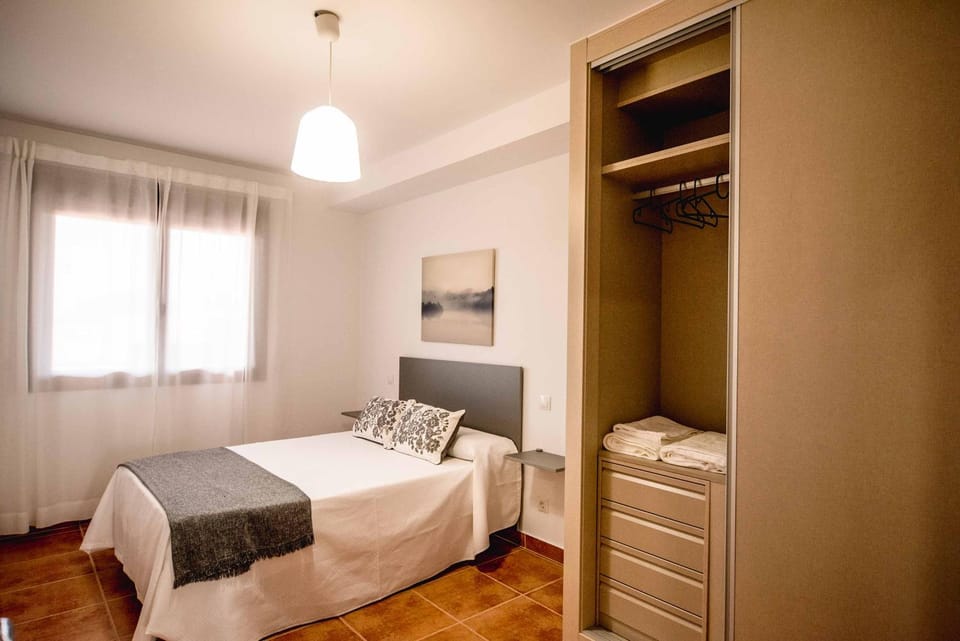 Bed, Photo of the whole room, Bedroom, towels, wardrobe