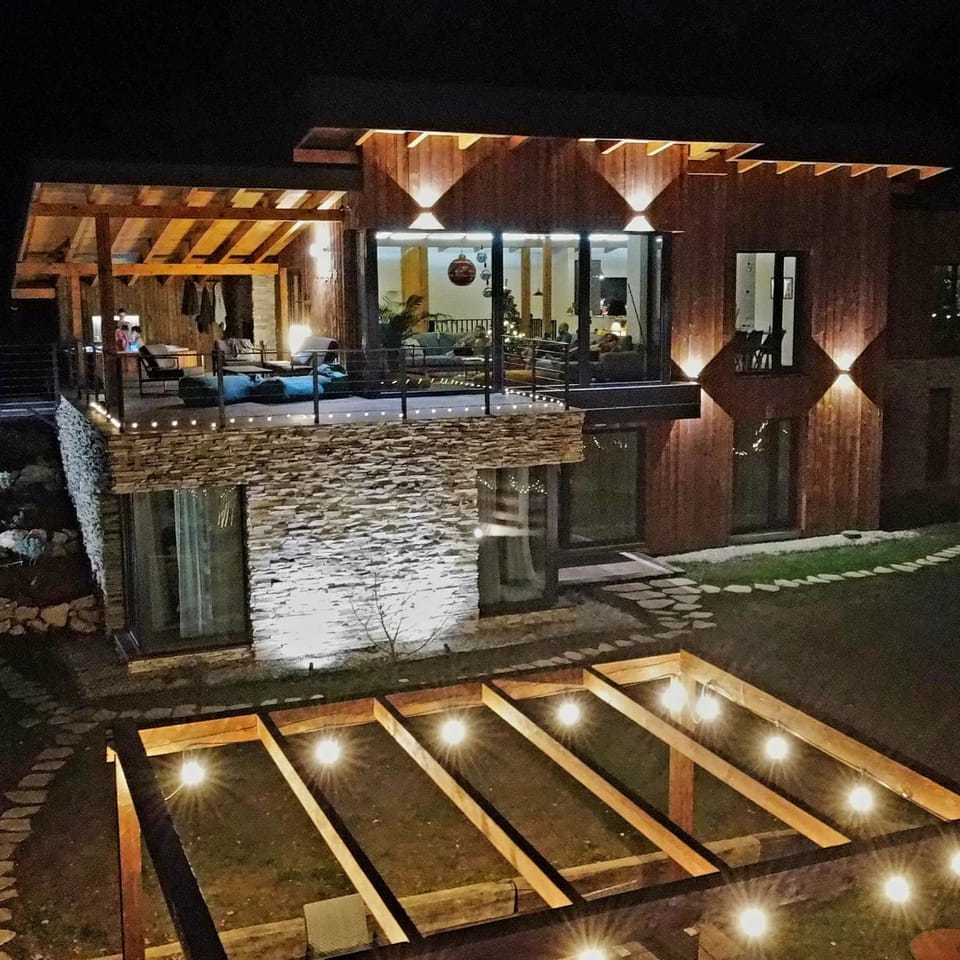 Facade/entrance, Night, Bird's eye view, Garden, Balcony/Terrace