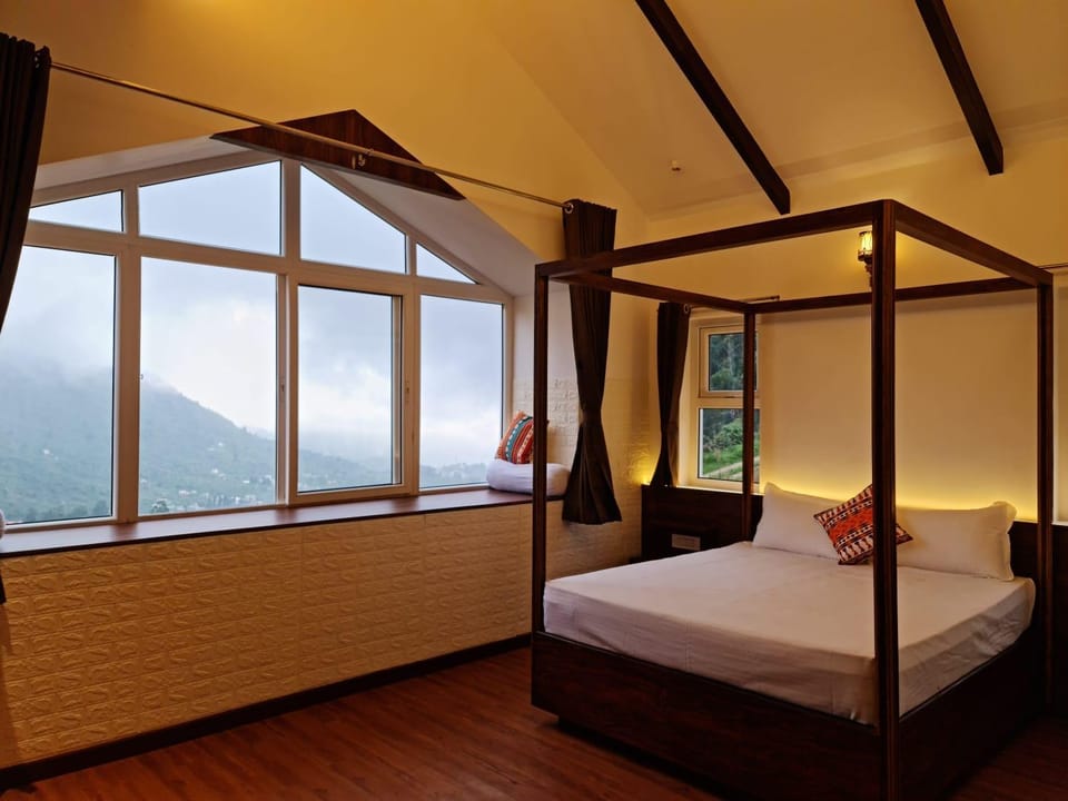 Natural landscape, Bedroom, Mountain view