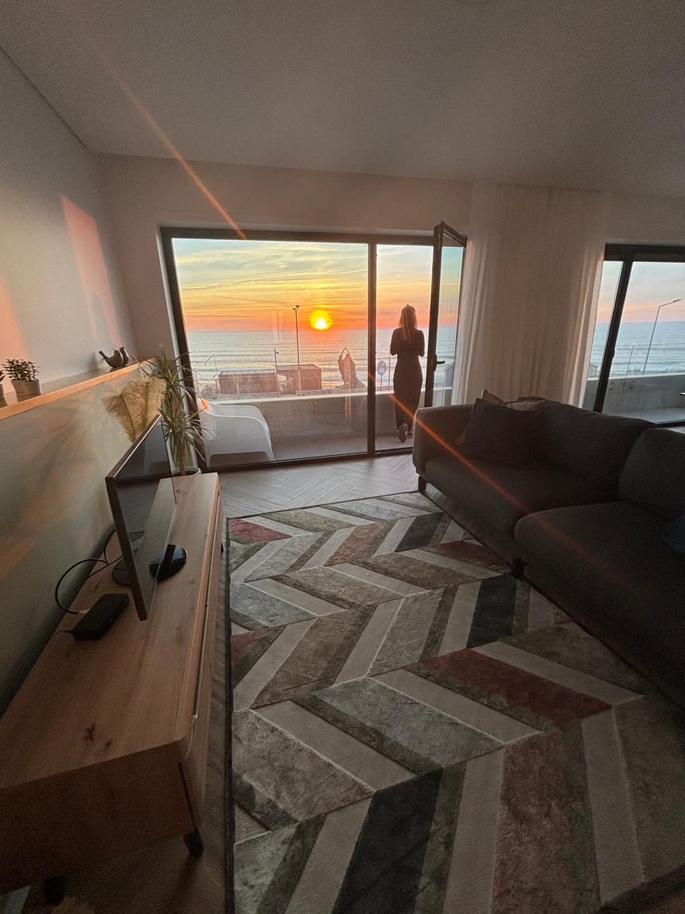 Living room, Sea view, Sunset