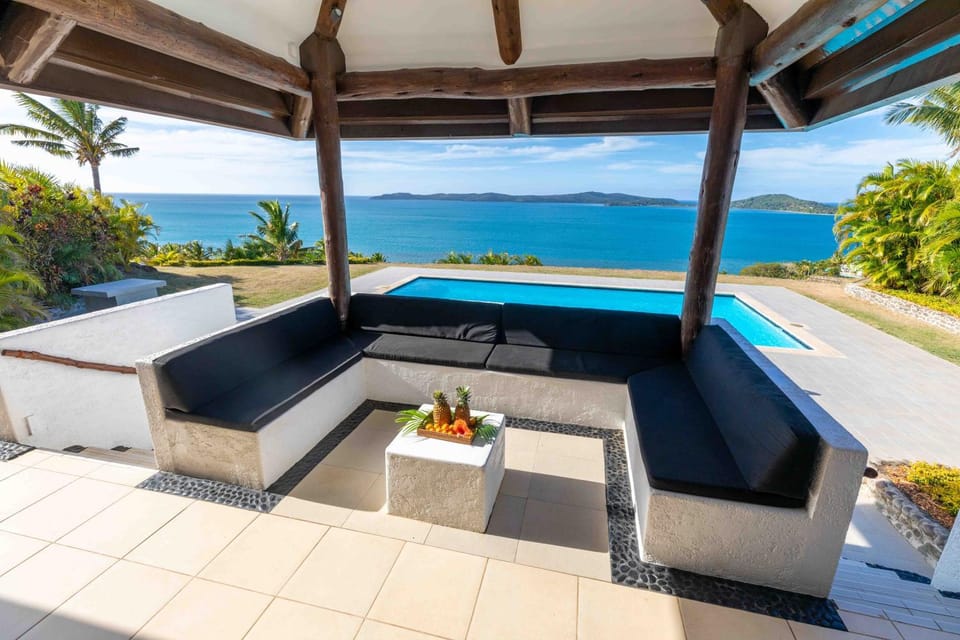 Patio, Day, Natural landscape, View (from property/room), Balcony/Terrace, Seating area, Pool view, Sea view, Swimming pool, sunbed