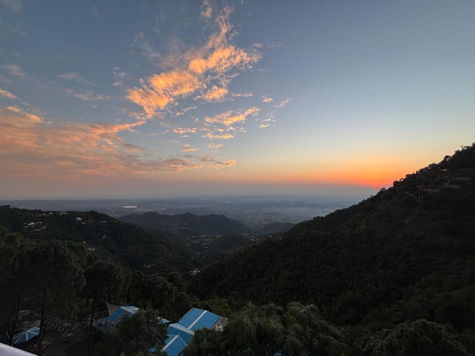 Natural landscape, Bird's eye view, Mountain view, Sunset