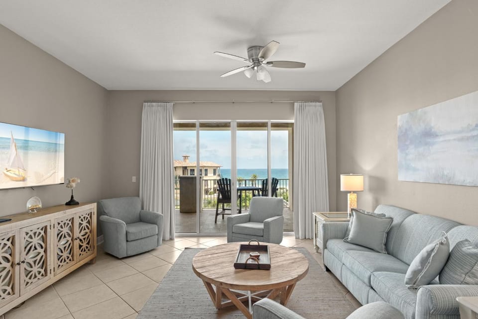 Day, Balcony/Terrace, Living room, Seating area, Sea view, furniture