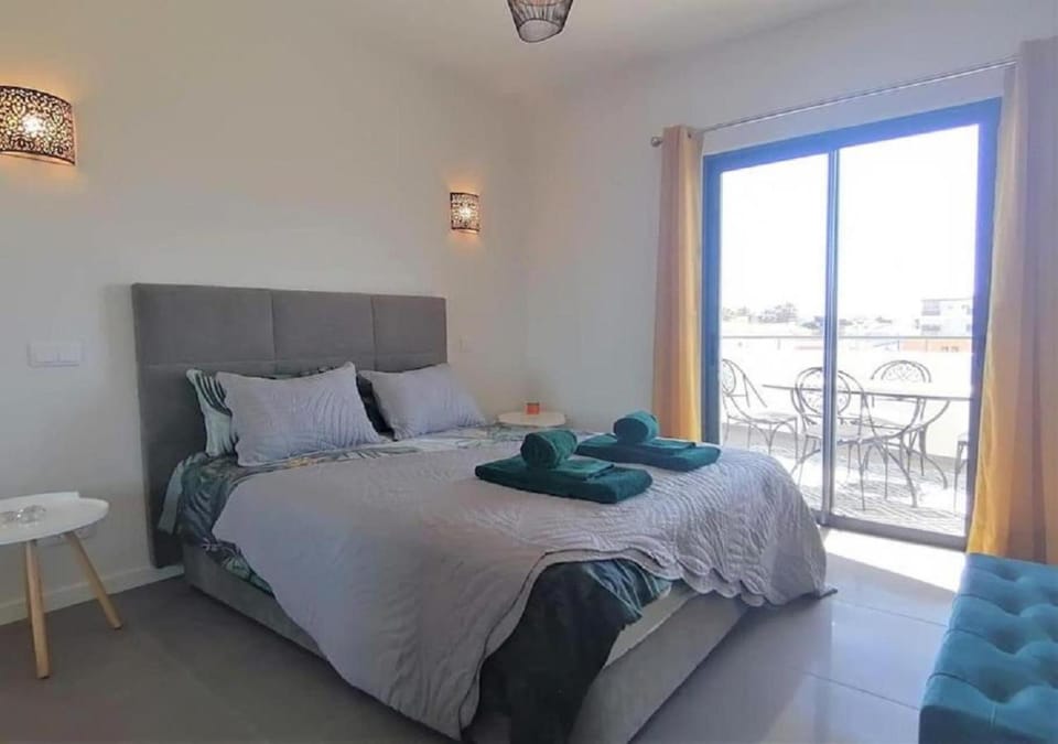 Bed, Night, Balcony/Terrace, Bedroom, towels, wardrobe