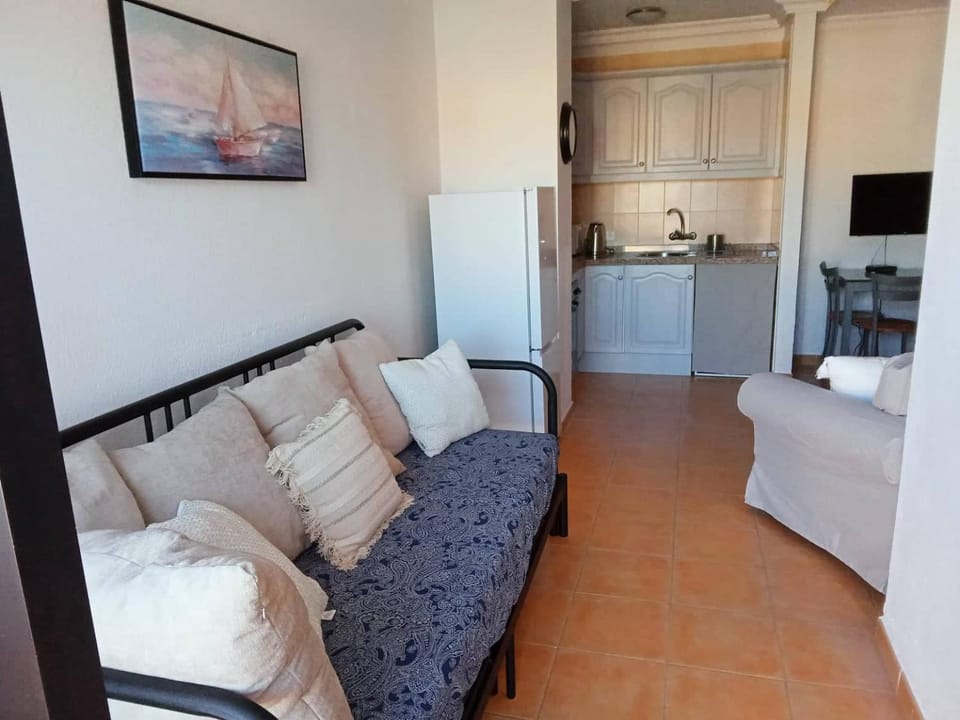 Bed, Kitchen or kitchenette, Living room