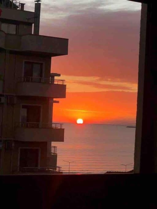 Day, Natural landscape, View (from property/room), Balcony/Terrace, Sea view, Sunset