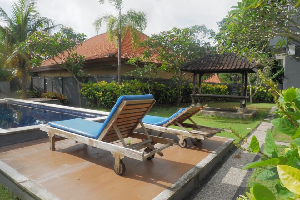 Patio, Garden, Pool view, Swimming pool, sunbed