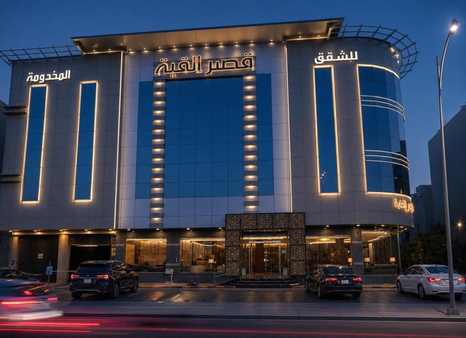 Property building, Night, City view, Location, Parking