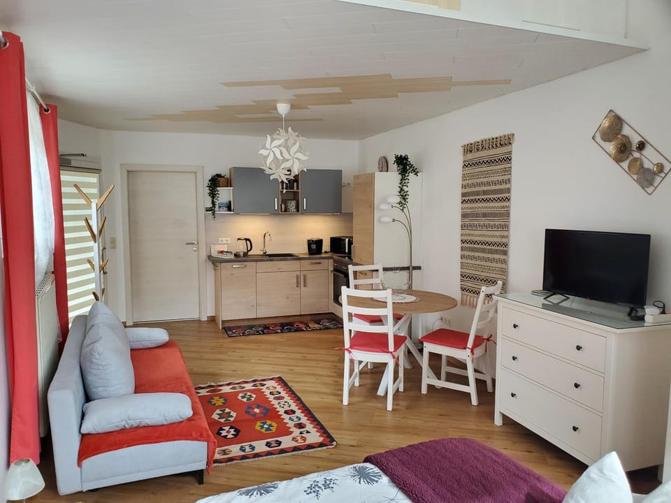 TV and multimedia, Kitchen or kitchenette, Living room, Seating area, Dining area, minibar, stove