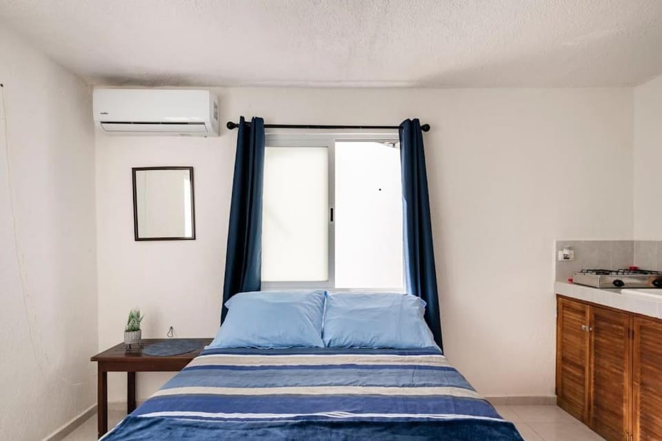 Bed, air conditioner