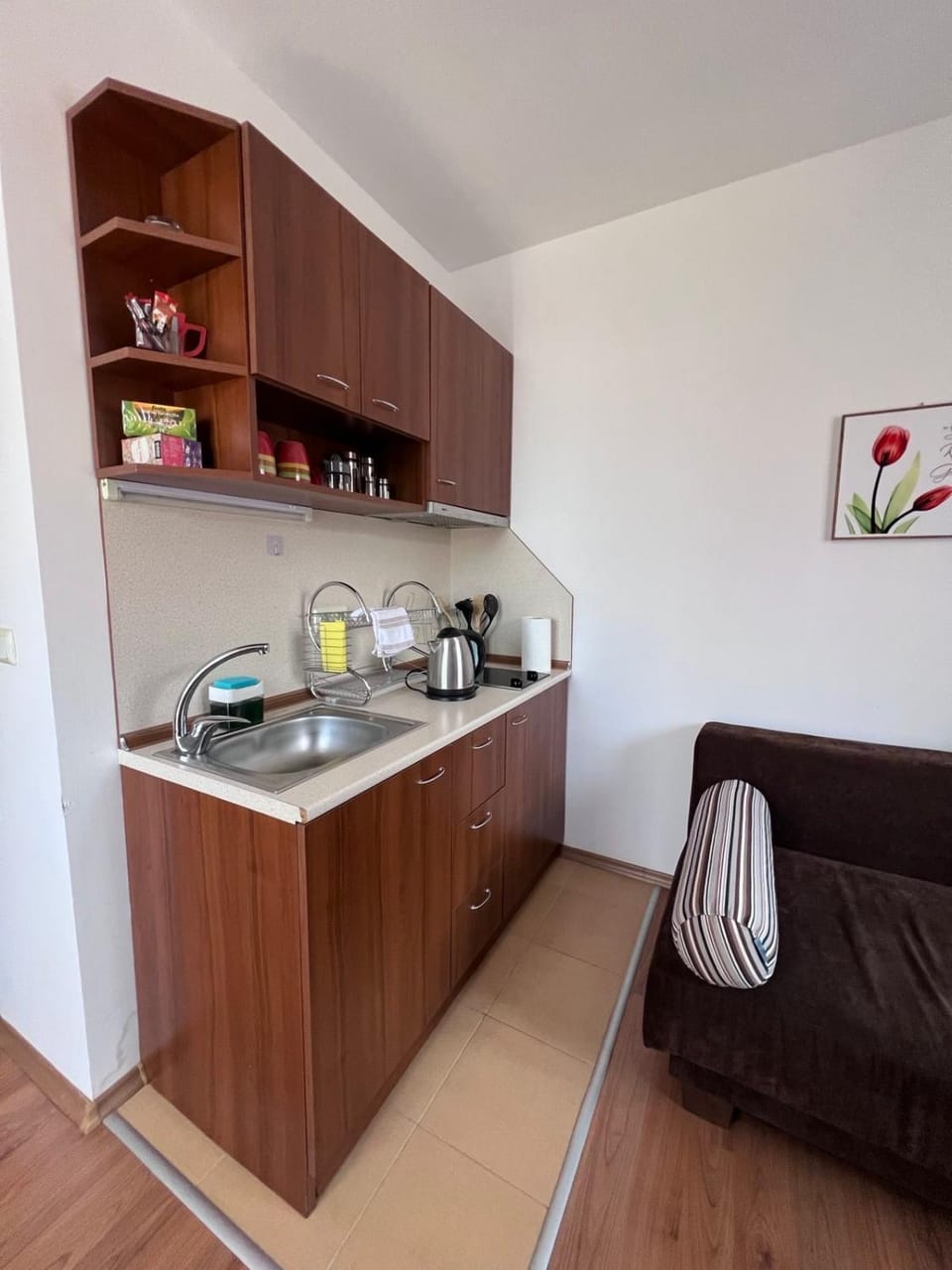 Living room, kitchen