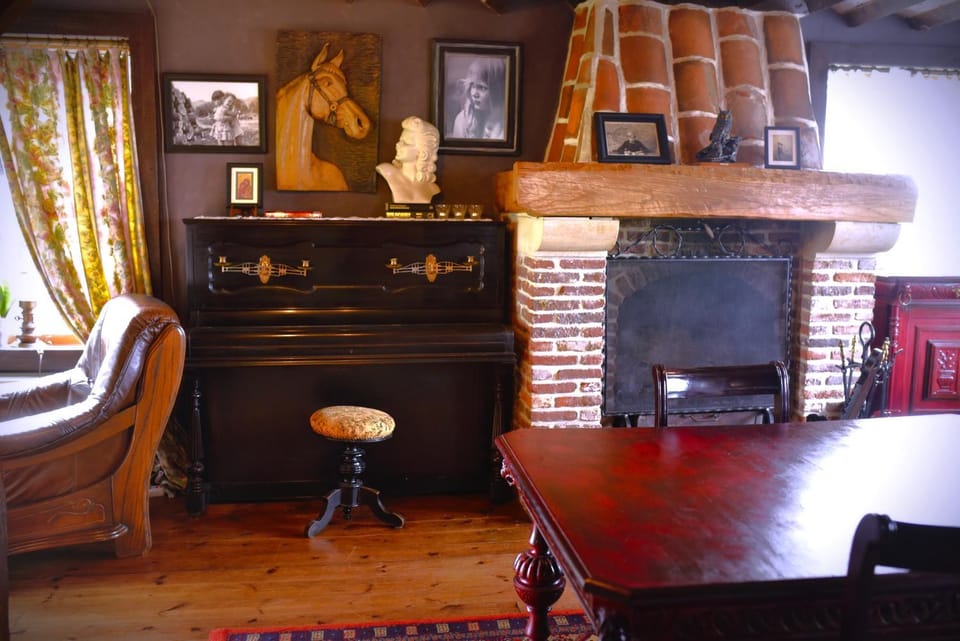 Living room, Seating area, Dining area, fireplace