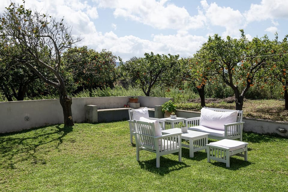 Property building, Day, Garden, Seating area, Garden view, sunbed