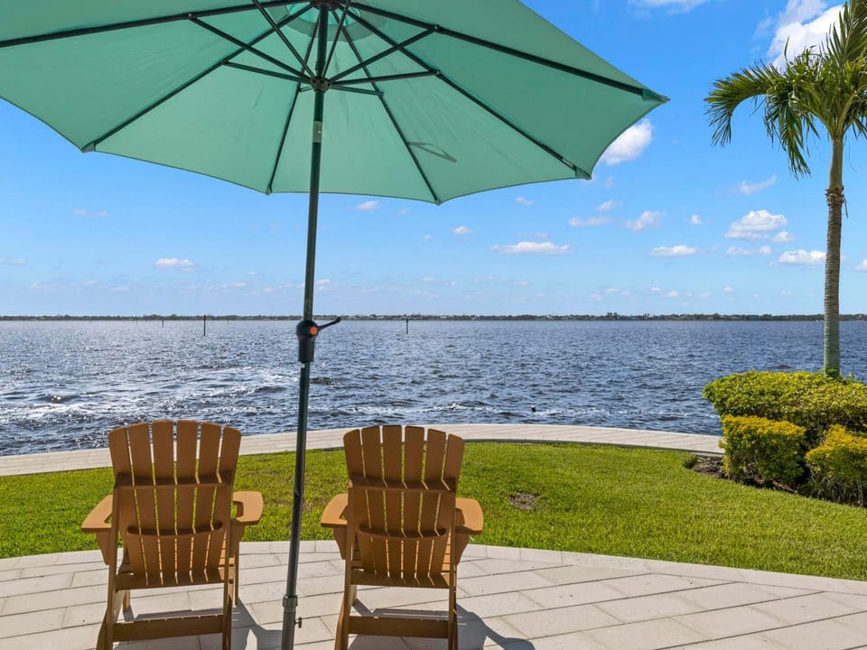 Patio, Garden, Seating area, Lake view