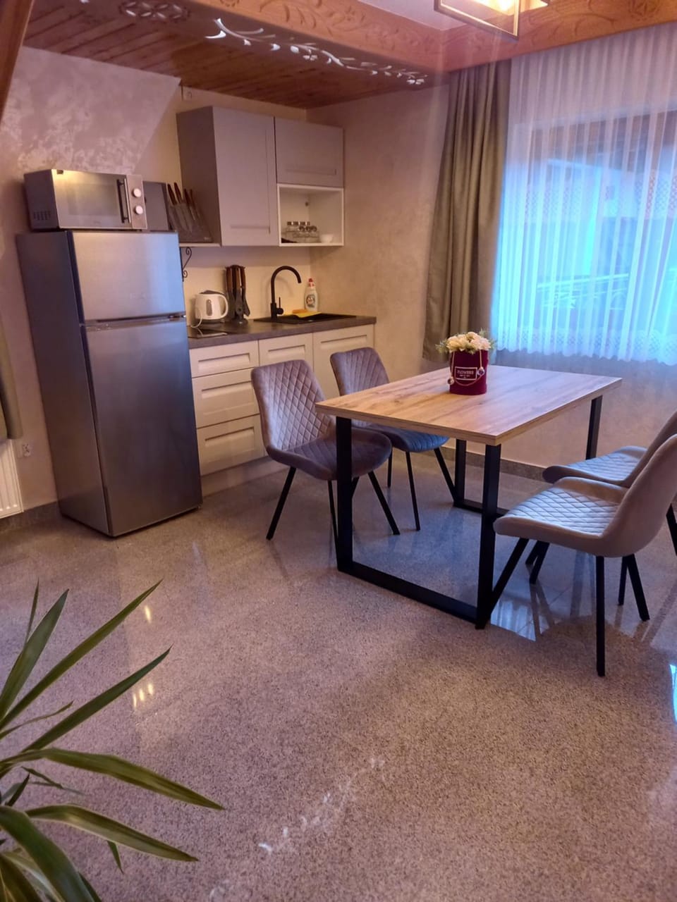 Kitchen or kitchenette, Dining area, oven
