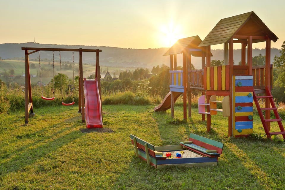 Day, Natural landscape, Children play ground, Sunset