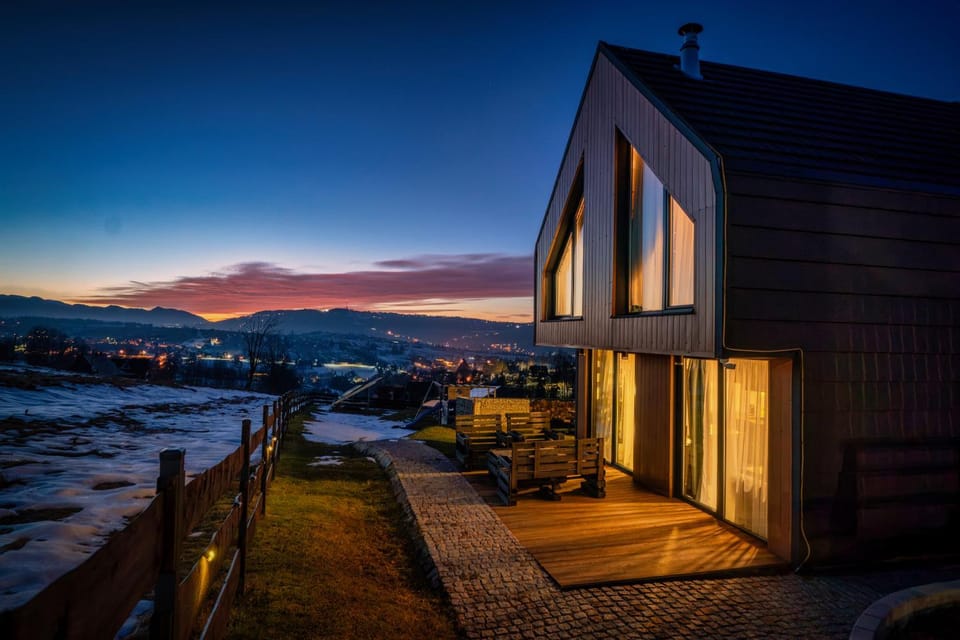 Night, Natural landscape, Mountain view, Sunset