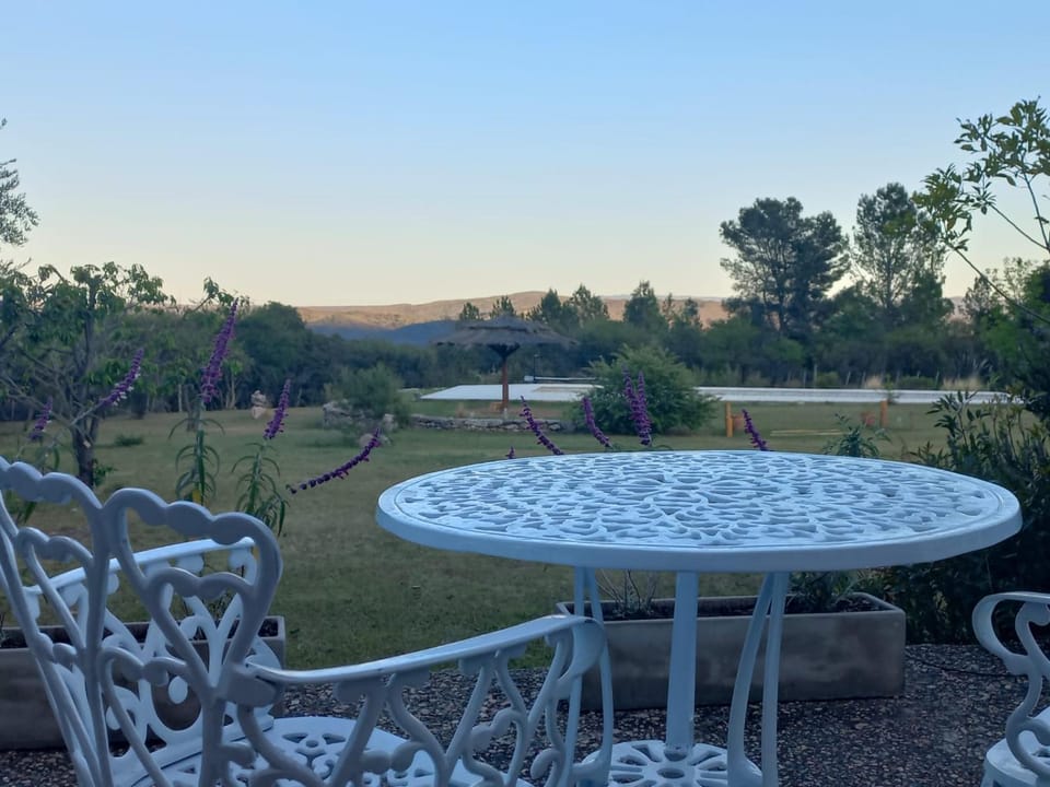 Patio, Natural landscape, Dining area, Mountain view