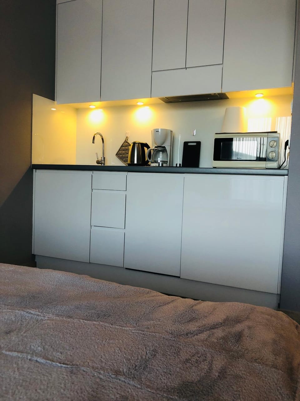 Coffee/tea facilities, Kitchen or kitchenette, minibar, stove
