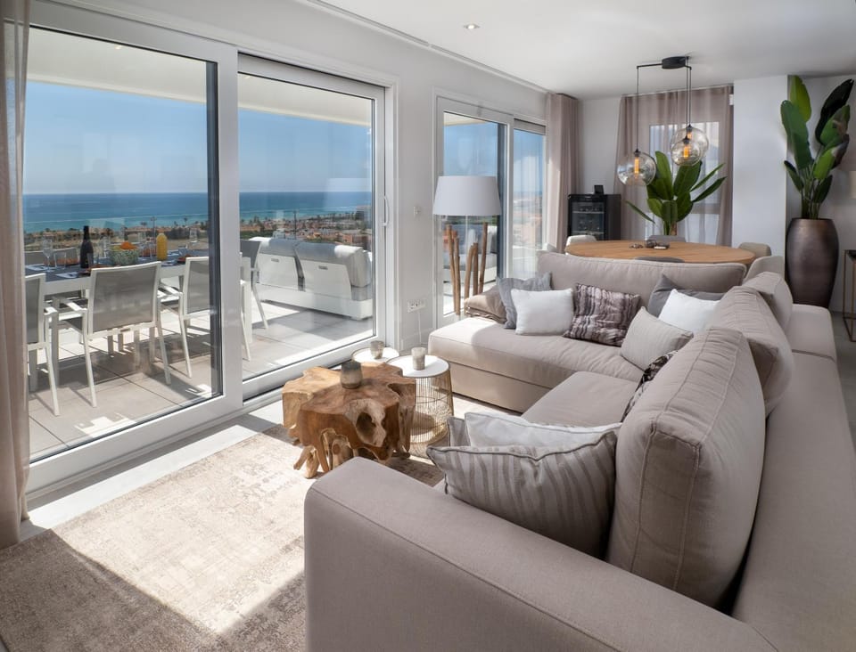 View (from property/room), Living room, Sea view