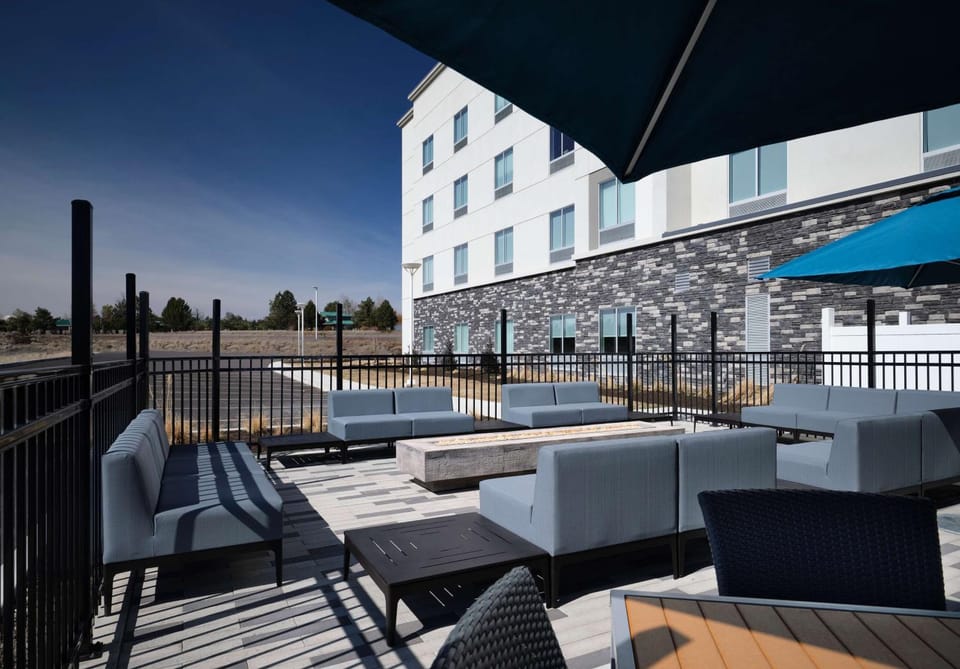 Property building, Patio, Day, Seating area