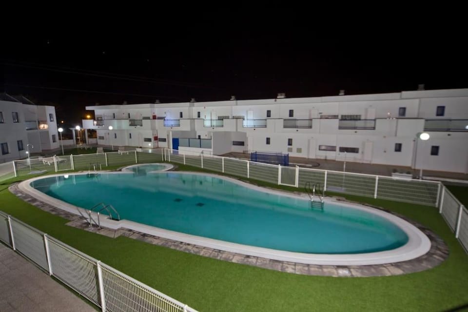 Night, Pool view, Swimming pool