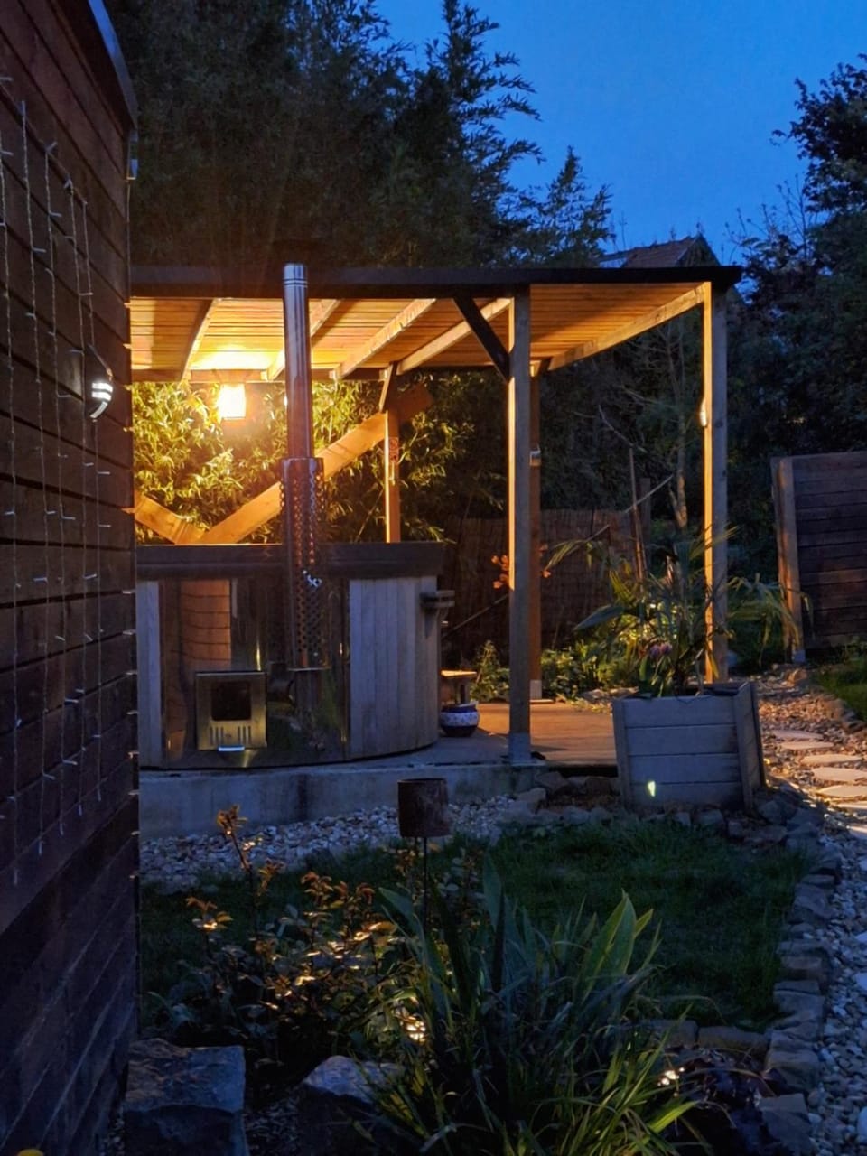 Property building, Patio, Spring, Night, Garden, Hot Spring Bath, Spa and wellness centre/facilities, Spa and wellness centre/facilities, Garden view