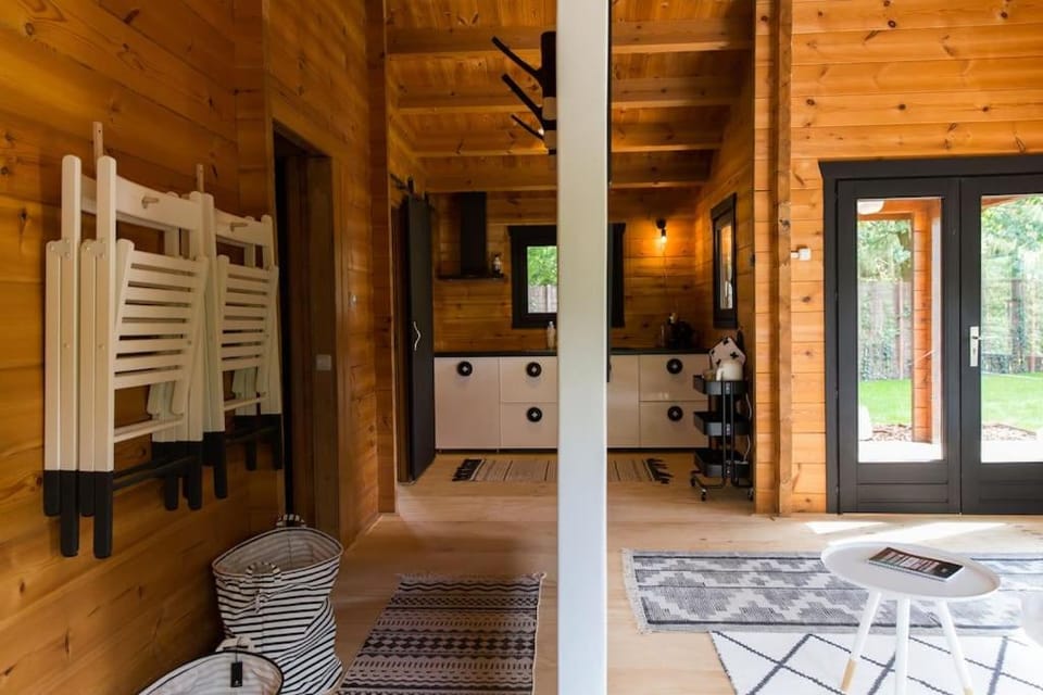 Scandinavische blokhut op de Veluwe House in Ermelo