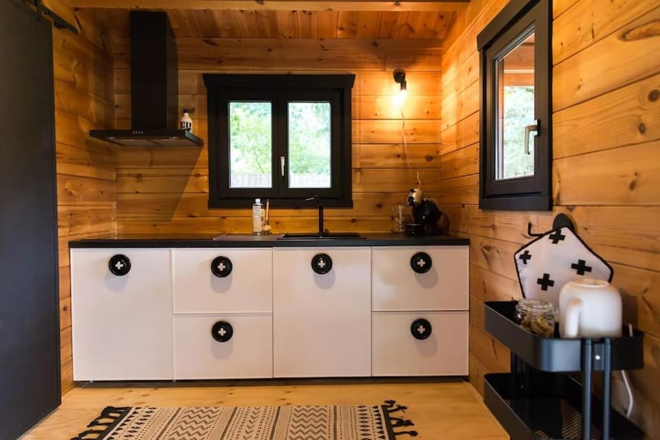 Scandinavische blokhut op de Veluwe House in Ermelo